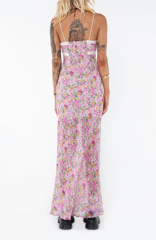 Shop Princess Polly Emily Floral Maxi Slipdress In Pink