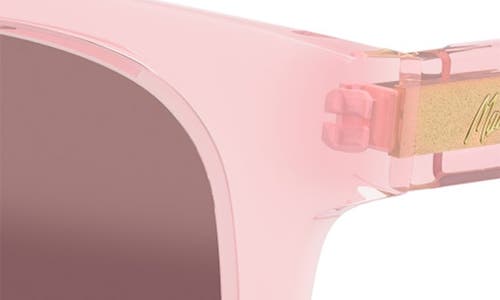 Maui Jim Kioppa 54mm Polarizedplus2® Butterfly Sunglasses In Pink/maui Rose