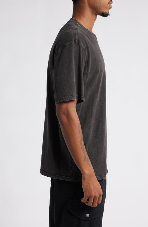 Dickies Embroidered Logo T-shirt In Acid Wash Black