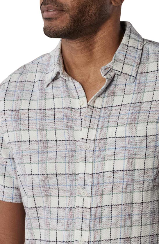 The Normal Brand Freshwater Short Sleeve Button-up Shirt In Clear Sky Plaid