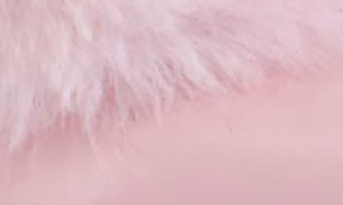 Azalea Wang Omera Faux Fur Over The Knee Boot In Pink