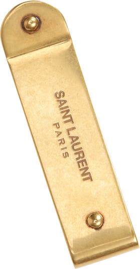 SAINT LAURENT Logo-Engraved Silver-Tone Money Clip for Men