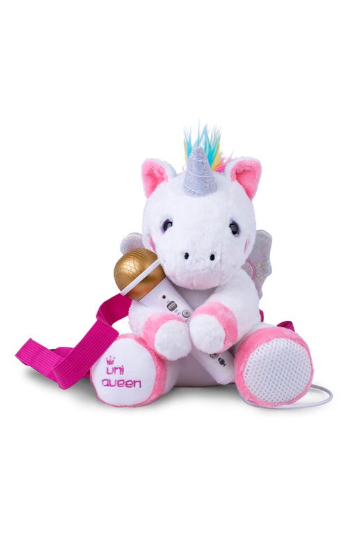 Singing Machine Plush Unicorn Toy with Sing Along Microphone in White And Pink at Nordstrom