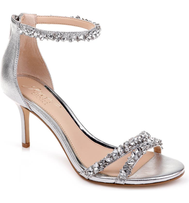 Jewel Badgley Mischka Darlene Embellished Ankle Strap Sandal (Women ...