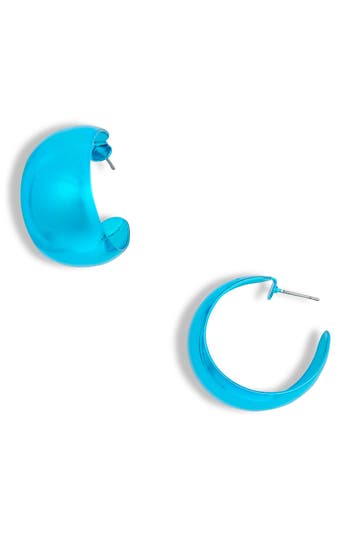 Tasha Iridescent C Hoop Earrings In Blue