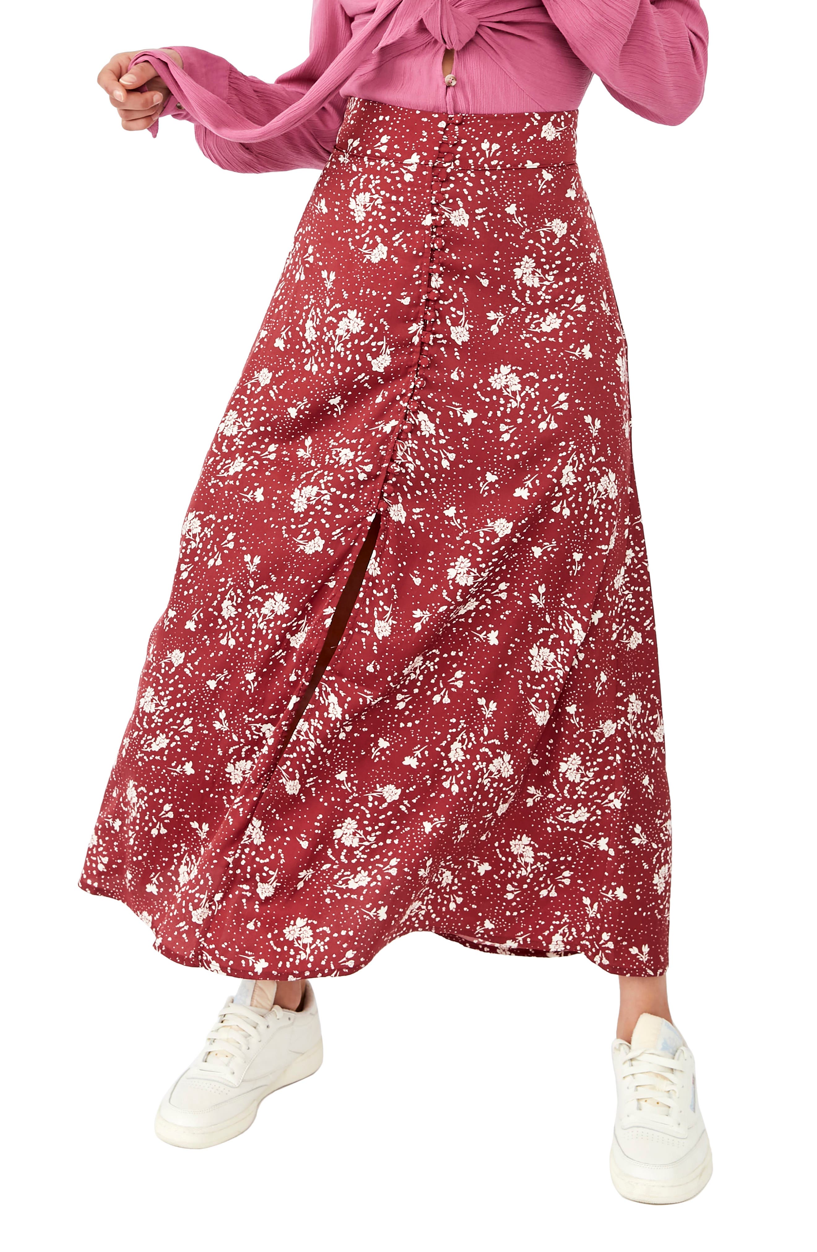 button front skirt shopping