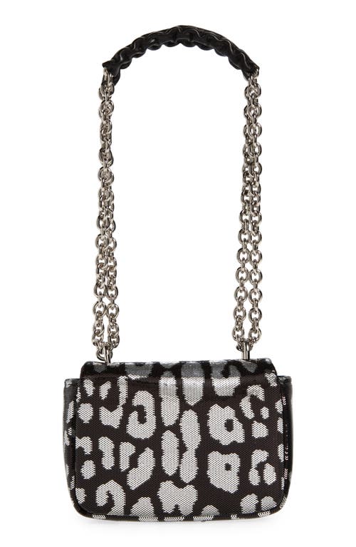 Shop Tom Ford Mini Natalia Leopard Sequin Shoulder Bag In 7ng01 Black/silver/black