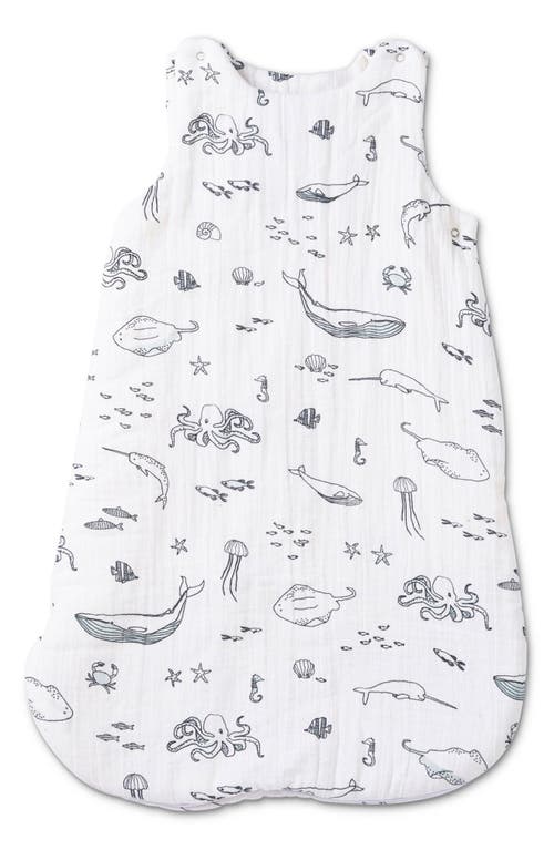 Pehr 1.0 Organic Cotton Wearable Blanket in Life Aquatic at Nordstrom, Size 0-9 M
