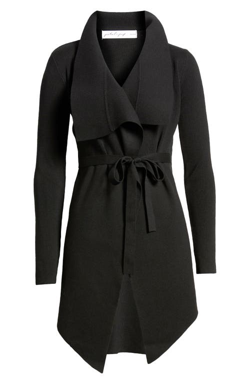 Petal And Pup Petal & Pup Zimmer Tie Waist Cardigan In Black