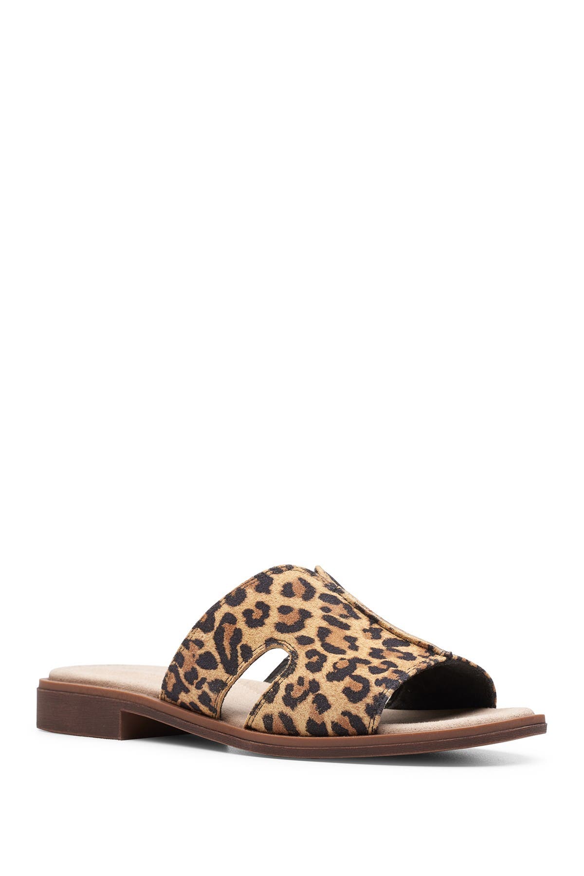 wide width leopard sandals