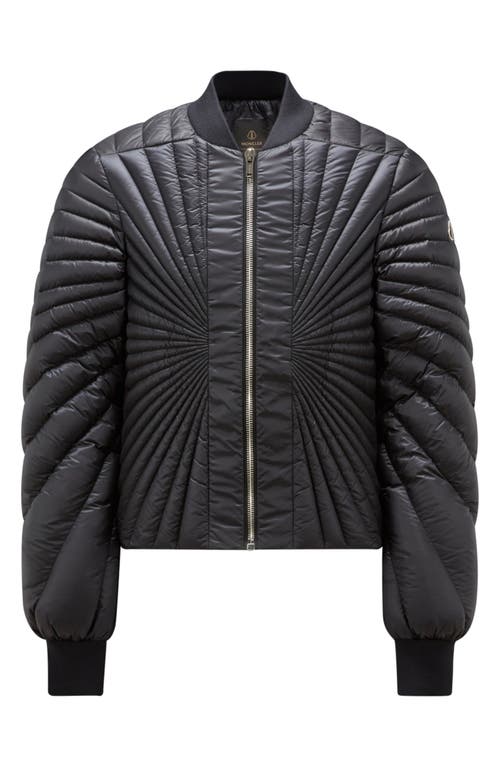 Rick Owens x Moncler Radiance Down Flight Jacket in Black at Nordstrom, Size 3