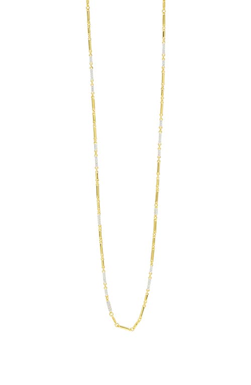 Shop Freida Rothman Radiance Cubic Zirconia Chain Necklace In Silver/gold