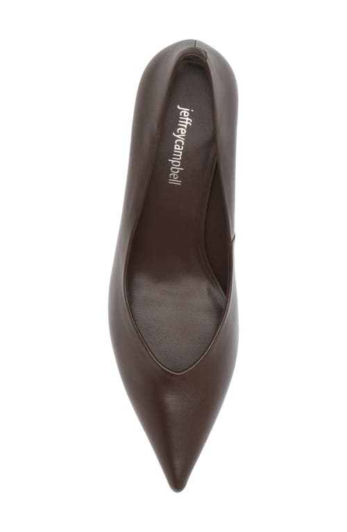 Shop Jeffrey Campbell Hourglass Pointed Toe Pump In Dark Brown