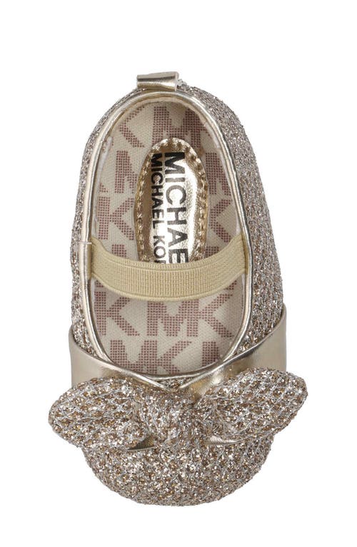 Shop Michael Michael Kors Kellie Glitter Mary Jane In Gold