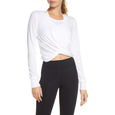 Free People Fp Movement Undertow Crop Tee, White