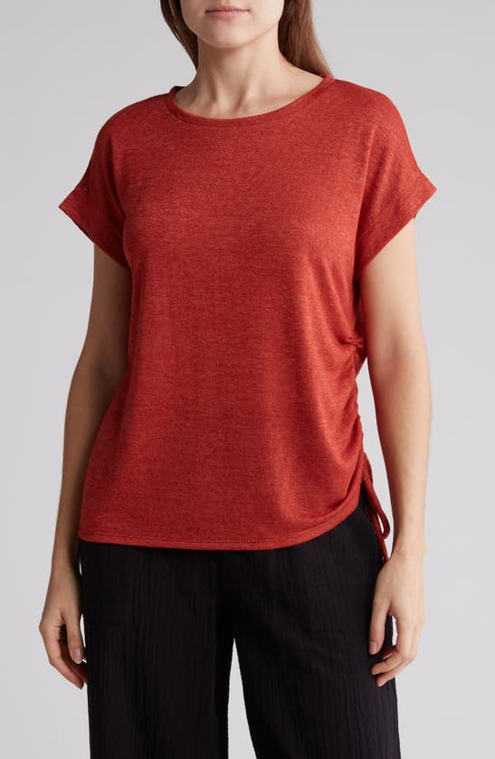 Caslon Drawstring T-shirt In Red Ochre