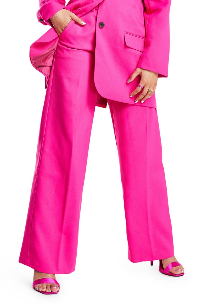 ASOS DESIGN Extreme Man Suit Mansy Trousers, Main, color, BRIGHT PINK