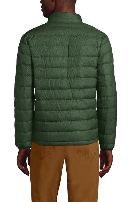 Shop Lands' End Wanderweight Ultralight Packable Down Jacket In Estate Green Heather