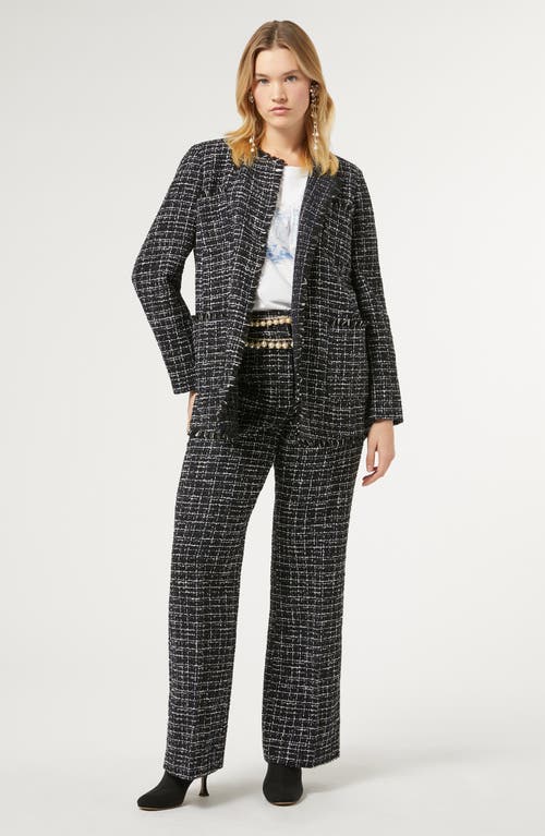 Shop Marina Rinaldi Mora Unstructured Tweed Blazer In Midnight Blue