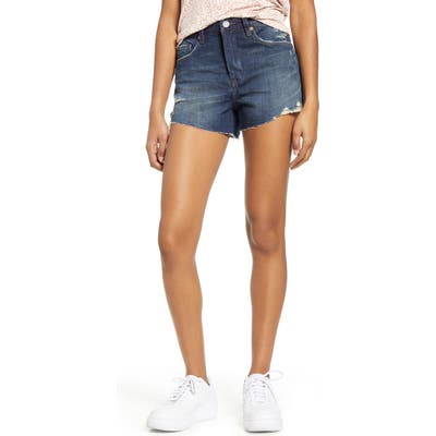 Blanknyc The Barrow Distressed Denim Shorts, 7 - Blue
