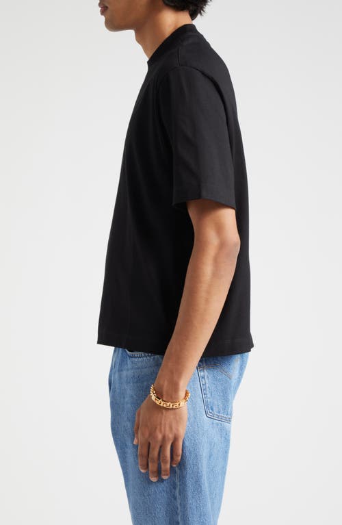 Versace Cotton T-shirt With Medusa Embroidery In Black