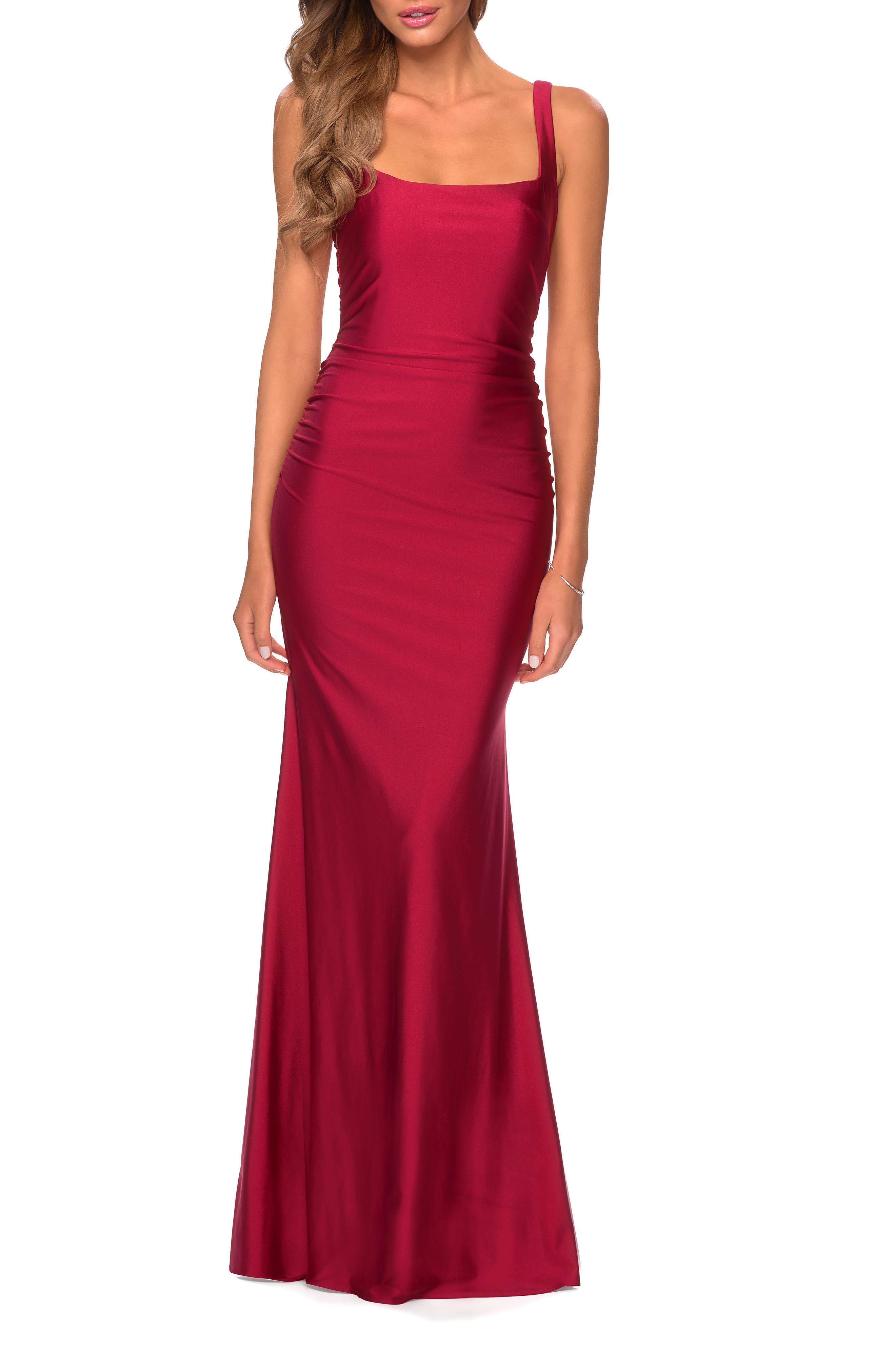 square neck gown