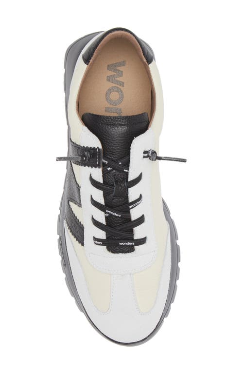 Wonders Fashion Slip-on Sneaker In White/off White/black Combo