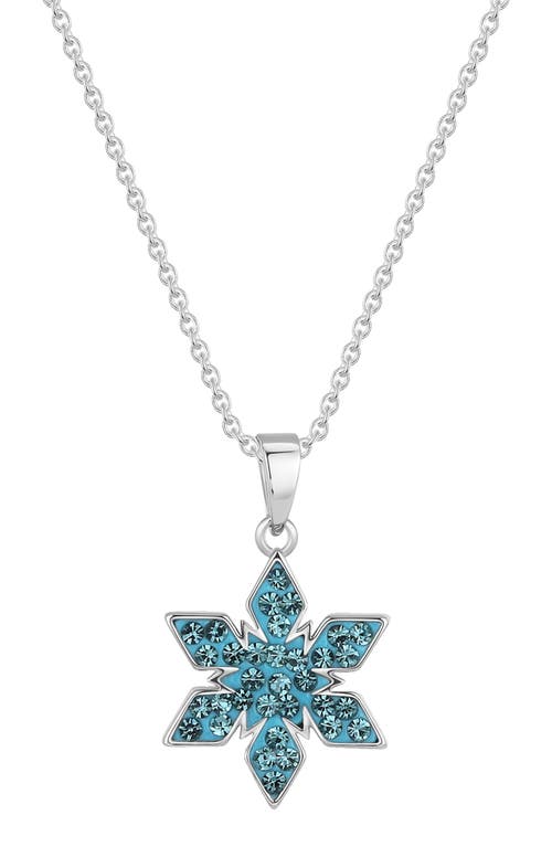 Lily Nily Kids' Crystal Snowflake Pendant Necklace in Blue 