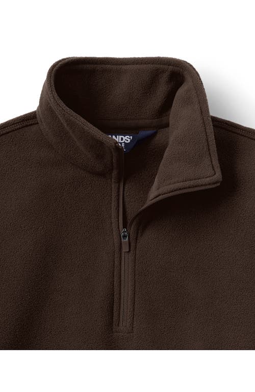 Shop Lands' End Plus Size Anyweather Fleece Quarter Zip Pullover In Deep Chocolate