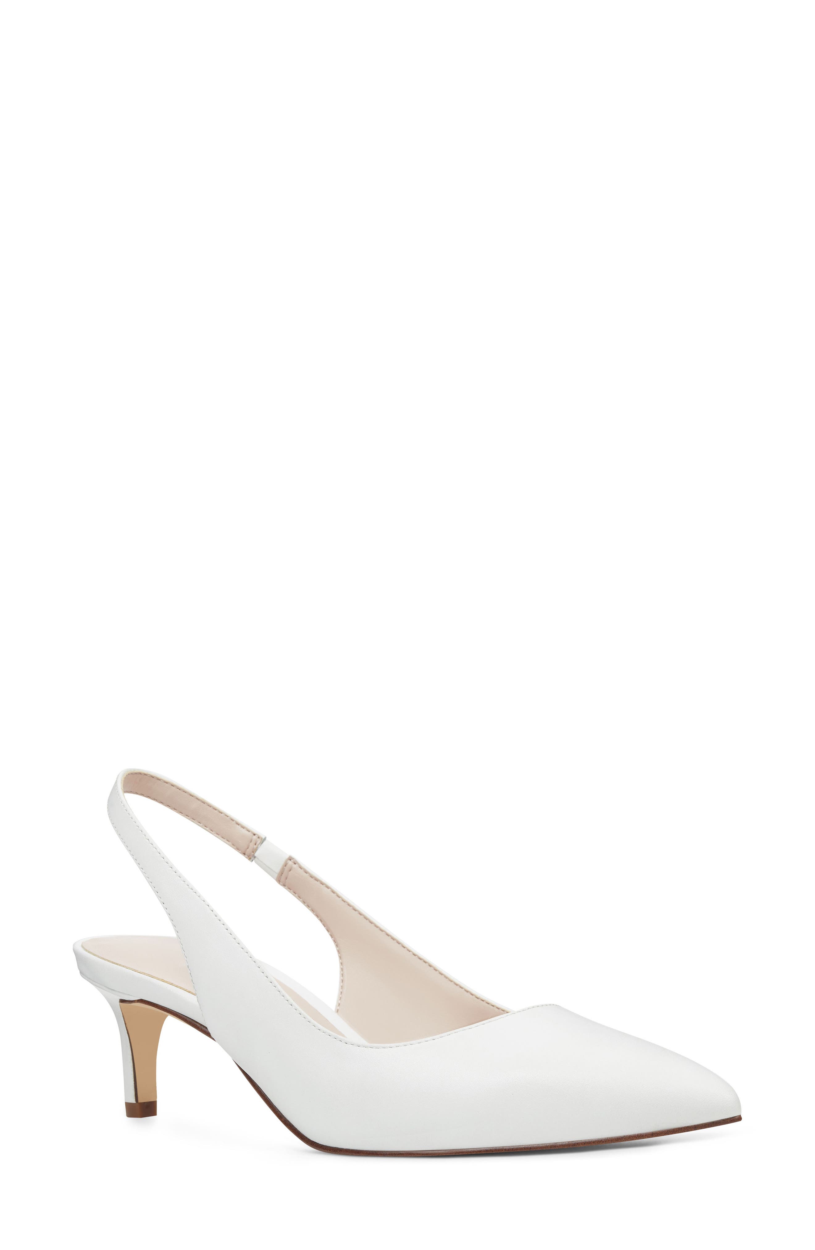 Nine West Feliks Sling Back Pump- White