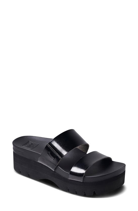 Reef Cushion Vista Hi Slide Sandal In Black