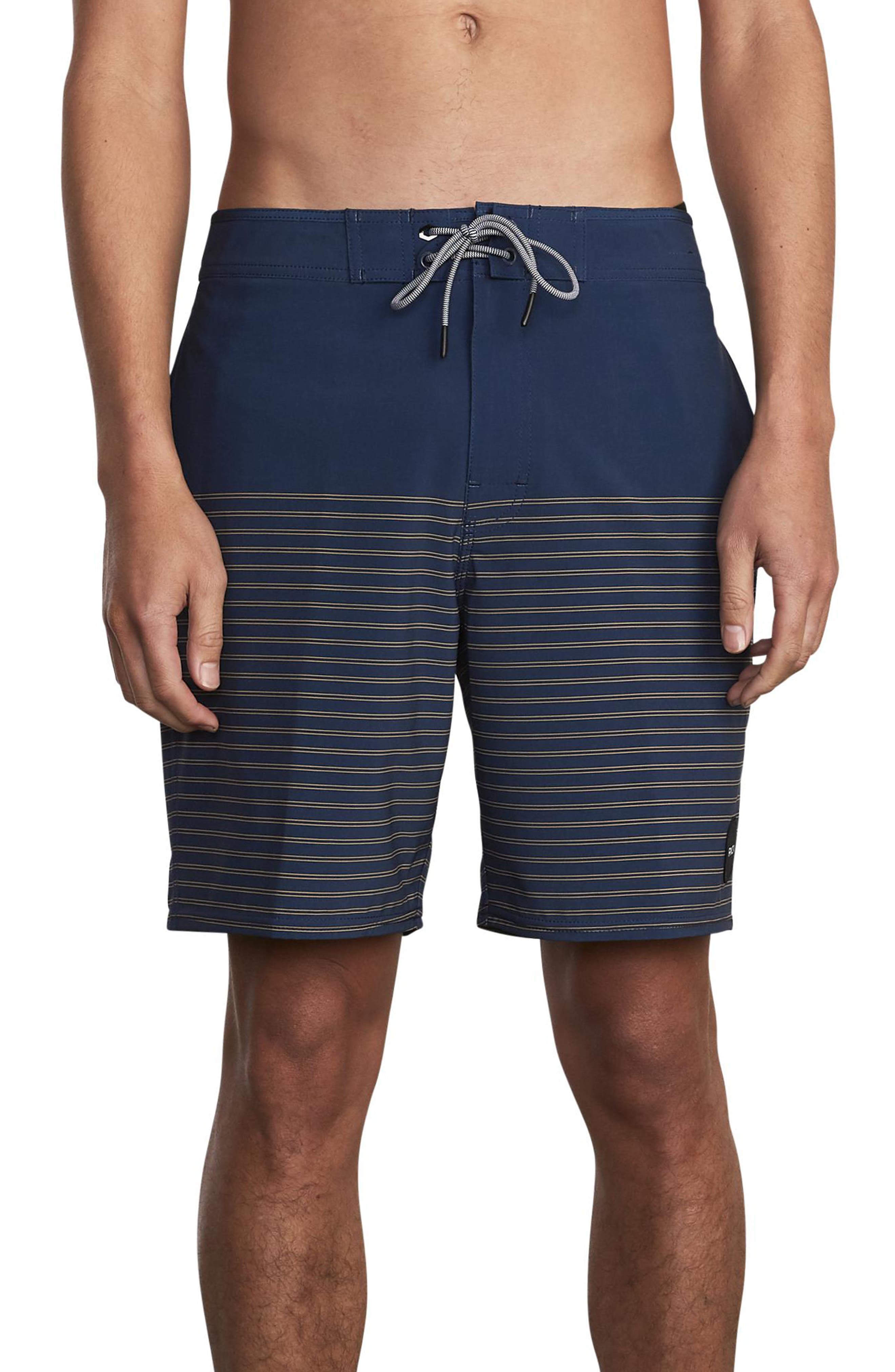 Rvca Curren Board Shorts, Blue