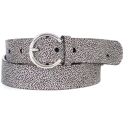Brave Leather Zona Shiny Print Leather Belt, Diamond Cheetah