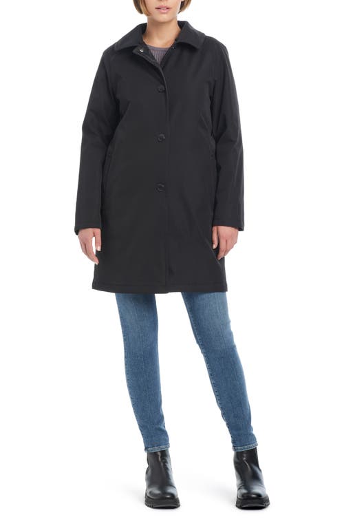 Shop Kate Spade New York Water Resistant Raincoat With Removable Hood In Black