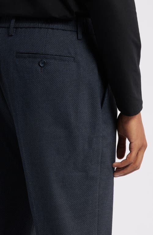 Shop Open Edit Slim Fit Pattern Pants In Navy Birds Eye