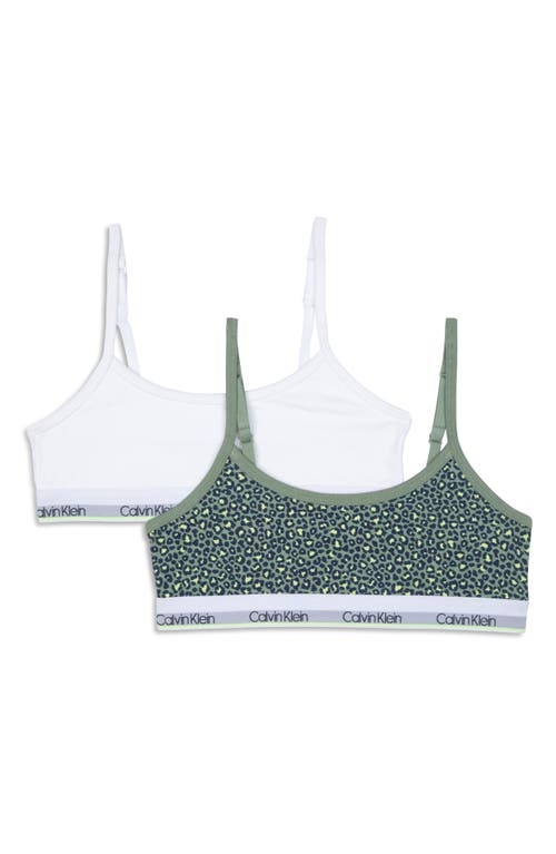 Calvin Klein Kids' Assorted 2-Pack Bralettes in Tiny Leo Peral