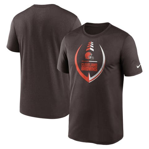 Men's Nike Brown Cleveland Browns Sideline Velocity Athletic Stack Performance T-Shirt Size: Small