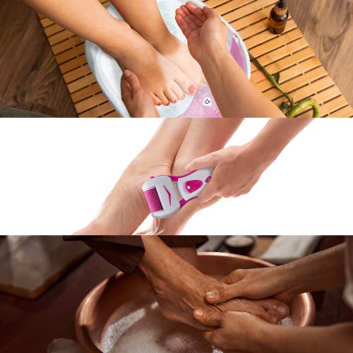 Shop Pursonic Ultimate Foot Care Bundle Foot Spa Massager With Tea Tree Oil Foot Salt Scrub (warming Func In Pink