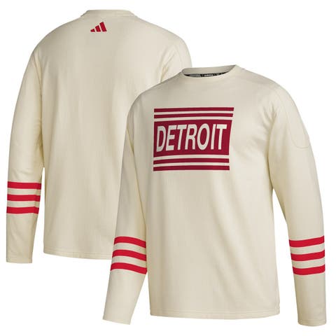 Men's Detroit Red Wings CCM Cream Jersey Pullover Hoodie