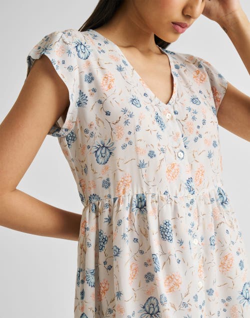 Reistor Cap Sleeved Short Dress In Azalea Allure