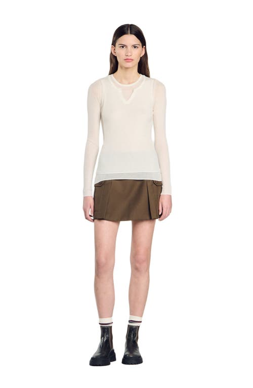 Sandro Yago Sweater In Ecru