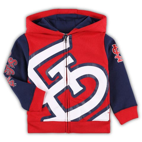 Youth Philadelphia 76ers Royal/Red Poster Board Full-Zip Hoodie