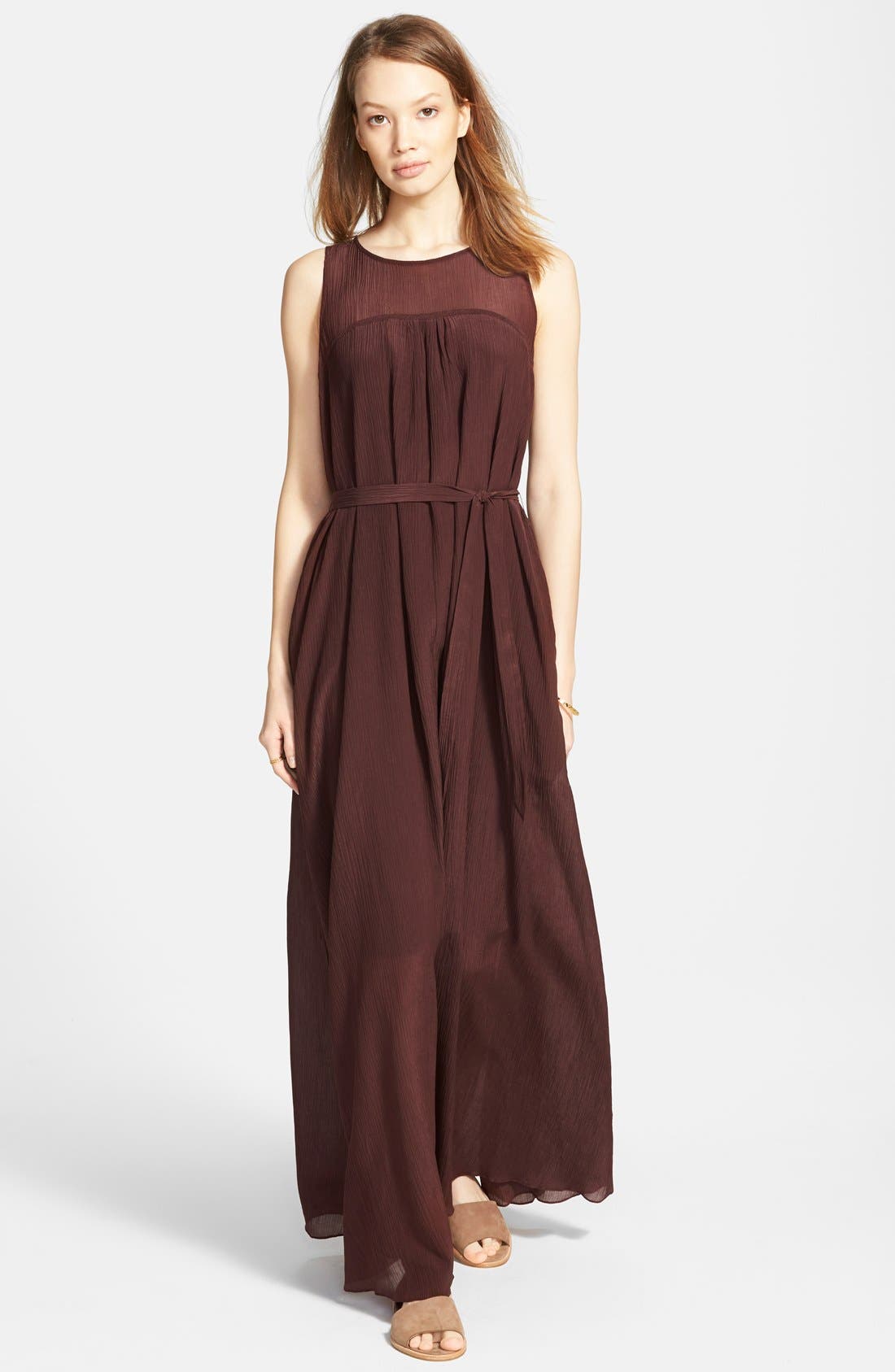 Madewell Belted Sleeveless Maxi Dress | Nordstrom