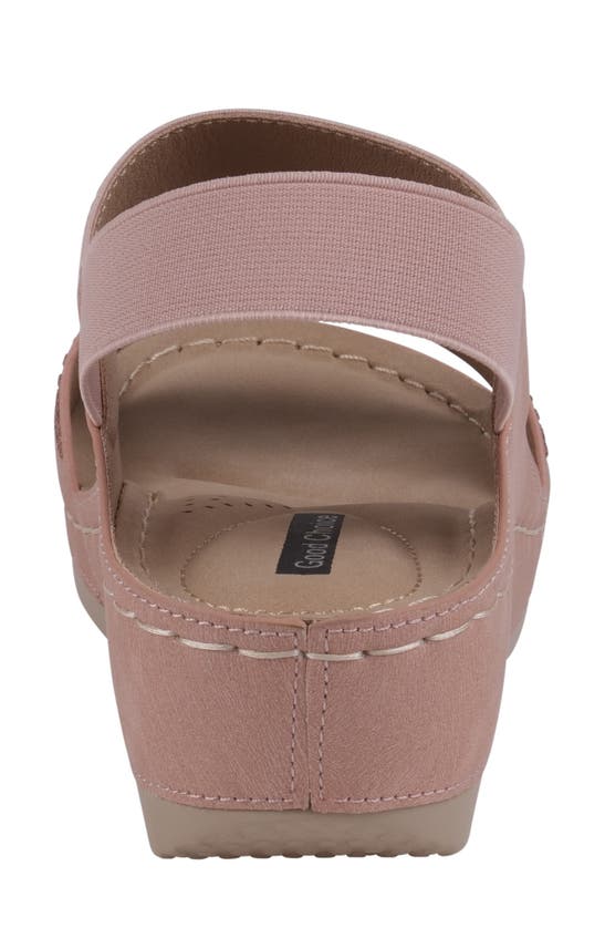 Shop Good Choice New York Tammy Platform Wedge Sandal In Blush