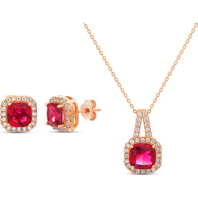 Lesa Michele Cubic Zirconia Earrings & Necklace Set