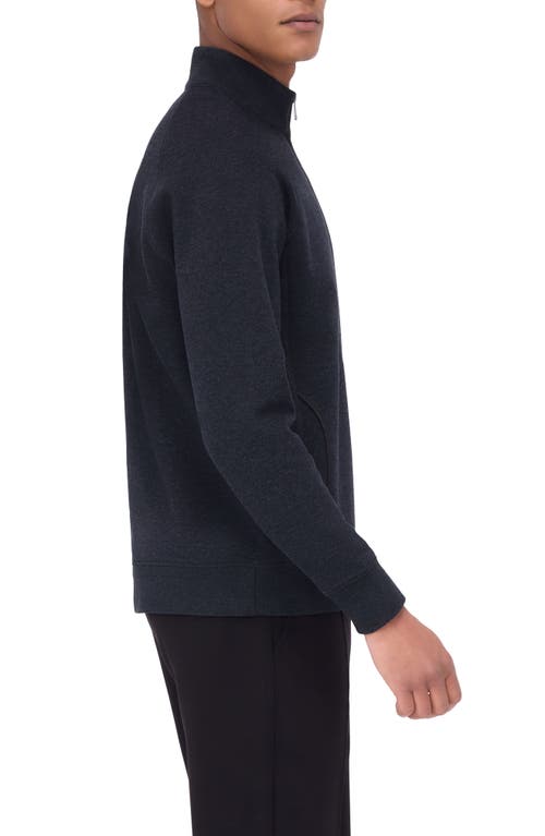 Shop Bugatchi Quarter Zip Pullover In Black