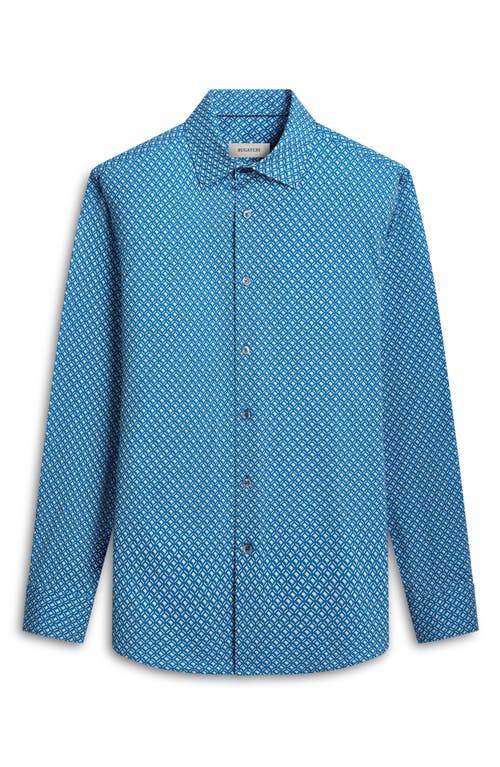 Bugatchi Men's Ooohcotton James Geometric Sport Shirt In Teal