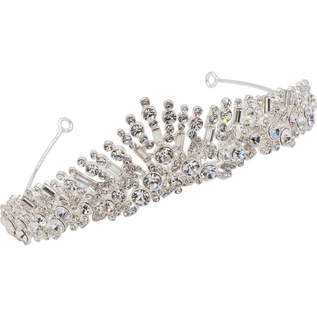 Brides And Hairpins Brides & Hairpins Hessa Crystal Crown In Silver