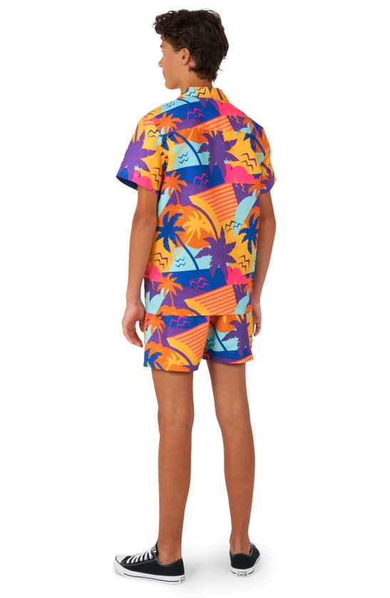 Shop Opposuits Kids' Palm Power Camp Shirt & Shorts Set In Miscellaneous