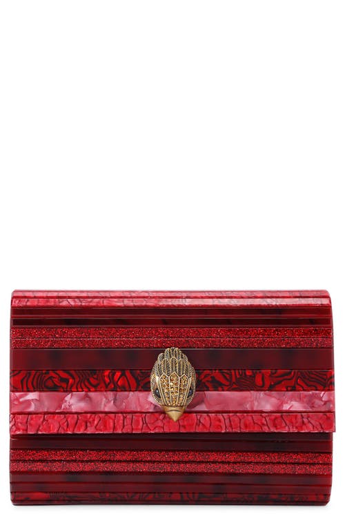 Shop Kurt Geiger London Party Eagle Clutch In Open Red